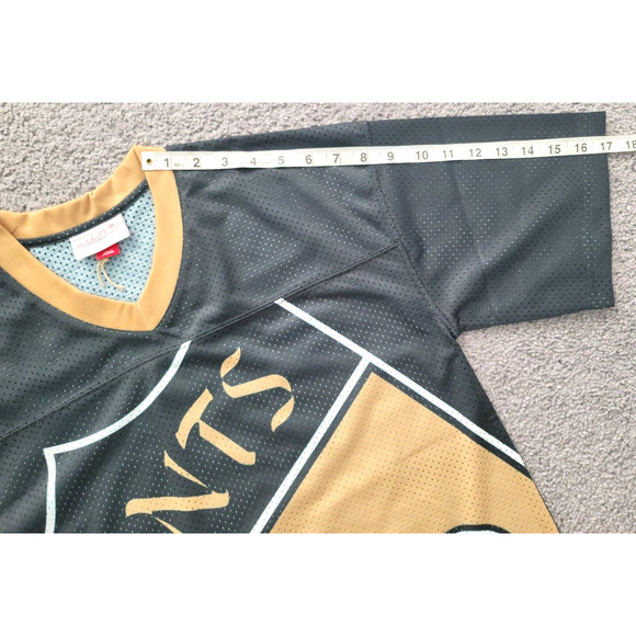 Mitchell & Ness Youth Large 14/16 New Orleans Saints Black Historic Logo Jersey - Picture 11 of 12